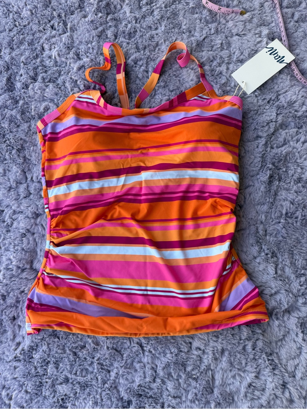 Nani | Sunset Stripe Scoop Neck Swim Tankini | M | NWT